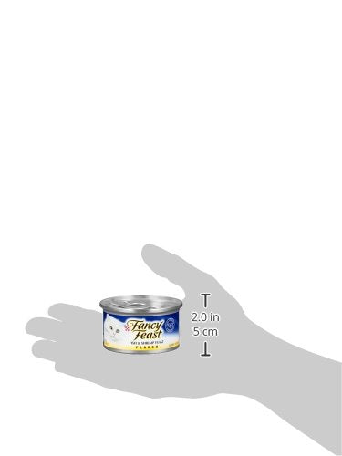 Purina Fancy Feast Alimento Húmedo para Gatos Adultos Sabor Pescado y Camarón en Hojuelas — Paquete de 24 Latas de 85g