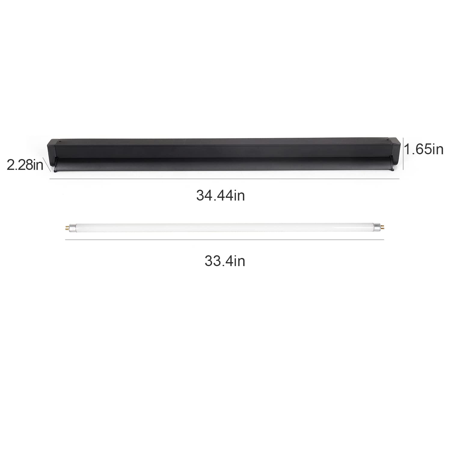 REPTI ZOO — Kit de Iluminación UVB T5 HO para Reptiles con Reflector Curvo y Lámpara 5.0 UVB