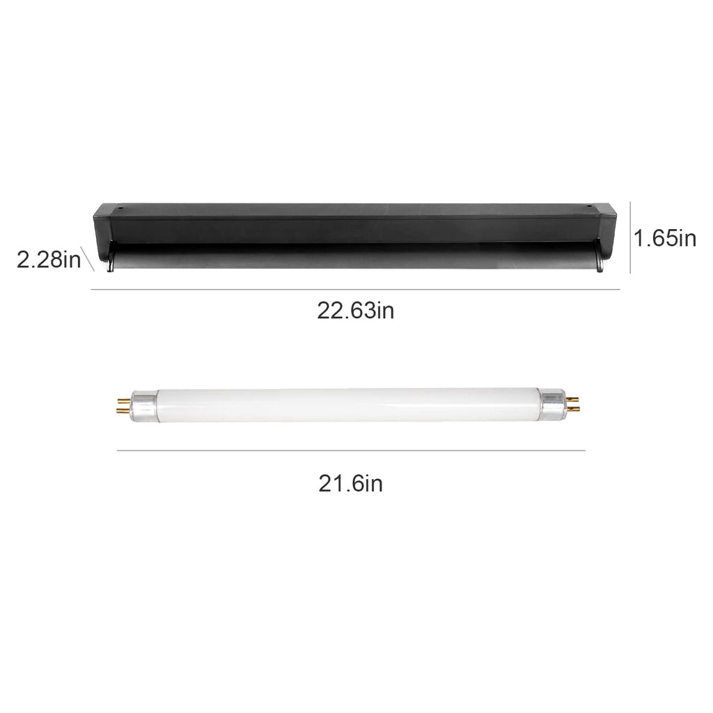 REPTI ZOO — Kit de Iluminación UVB T5 HO para Reptiles con Reflector Curvo y Lámpara 5.0 UVB