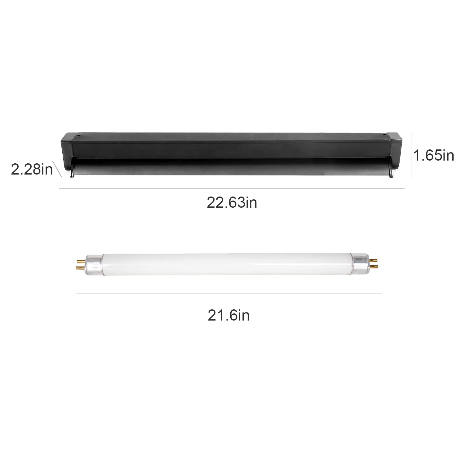 REPTI ZOO — Kit de Iluminación UVB T5 HO para Reptiles con Reflector Curvo y Lámpara 5.0 UVB
