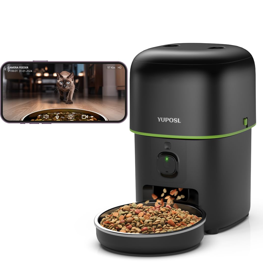Yuposl — Comedero Automático Programable para Gatos y Perros con Control de Porciones y Batería de 180 Días