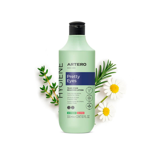 Artero Pretty Eyes — Limpiador Ocular para Perros y Gatos | Elimina Manchas de Lágrimas con Extractos de Manzanilla, Romero y Tomillo | Frasco 300 ml
