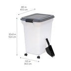 IRIS USA WeatherPro — Contenedor Hermético para Almacenamiento de Alimento con Ruedas para Perros, Gatos y Aves