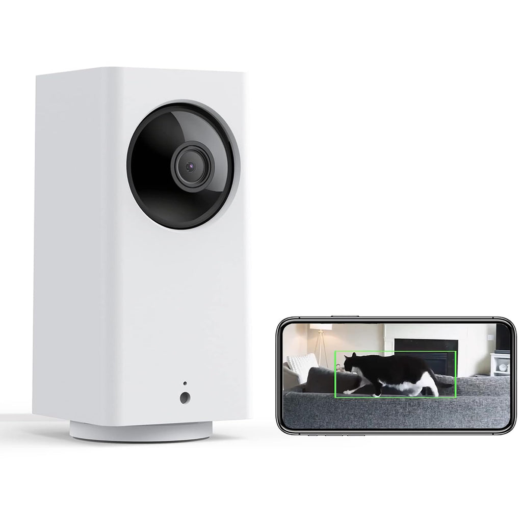 WYZE Cam Pan v2 — Cámara de Seguridad Interior Inteligente con Visión Nocturna a Color, Detección de Movimiento y Sonido, Rotación 360°, Compatible con Alexa y Google Assistant