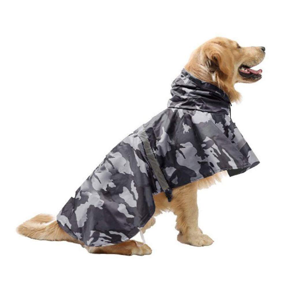 Mikayoo — Impermeable con Capucha y Tira Reflectante para Perro, Ligero y Ajustable