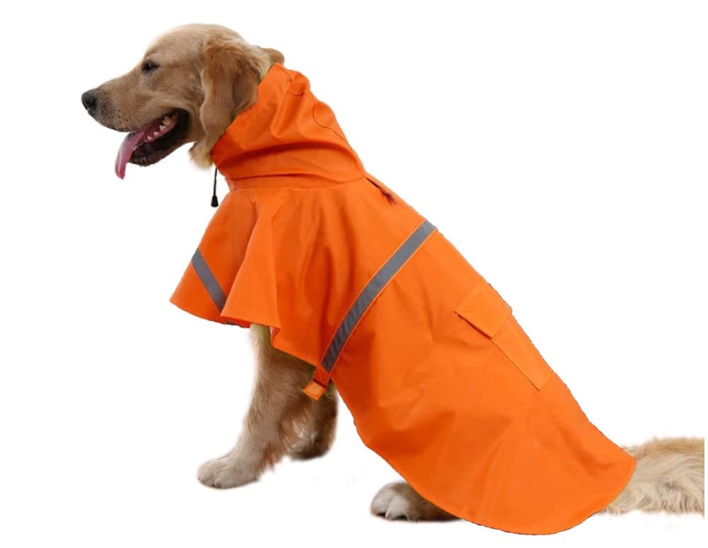 Mikayoo — Impermeable con Capucha y Tira Reflectante para Perro, Ligero y Ajustable