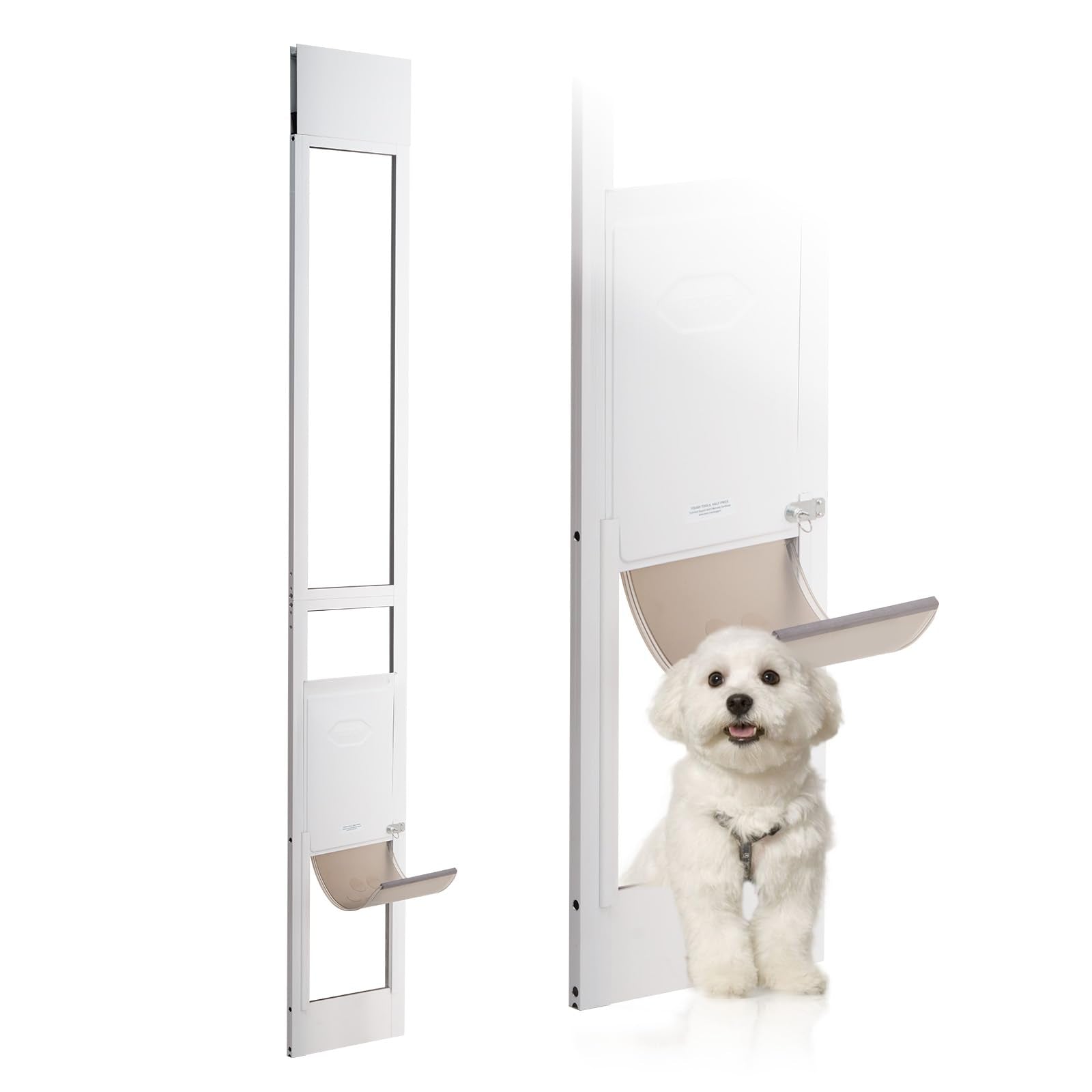 VEVOR — Puerta para Perros en Puerta Corrediza de Vidrio — Acceso Independiente para Mascotas