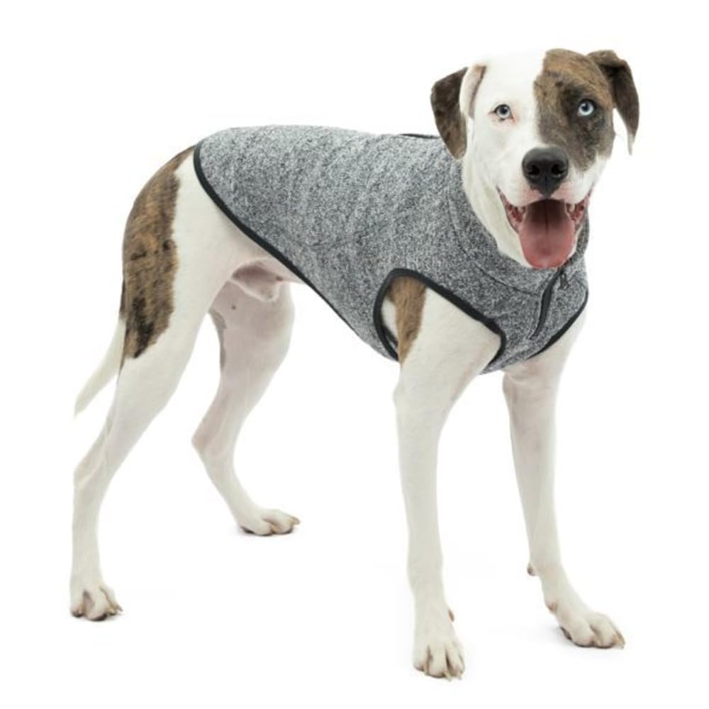 K9 Core Dog Sweater - Knit Fleece Winter Coat for Dogs - Layer with Jackets or Wear Separately - Use with Your Leash - Lightweight, Reflective Accents, Adjustable Neck