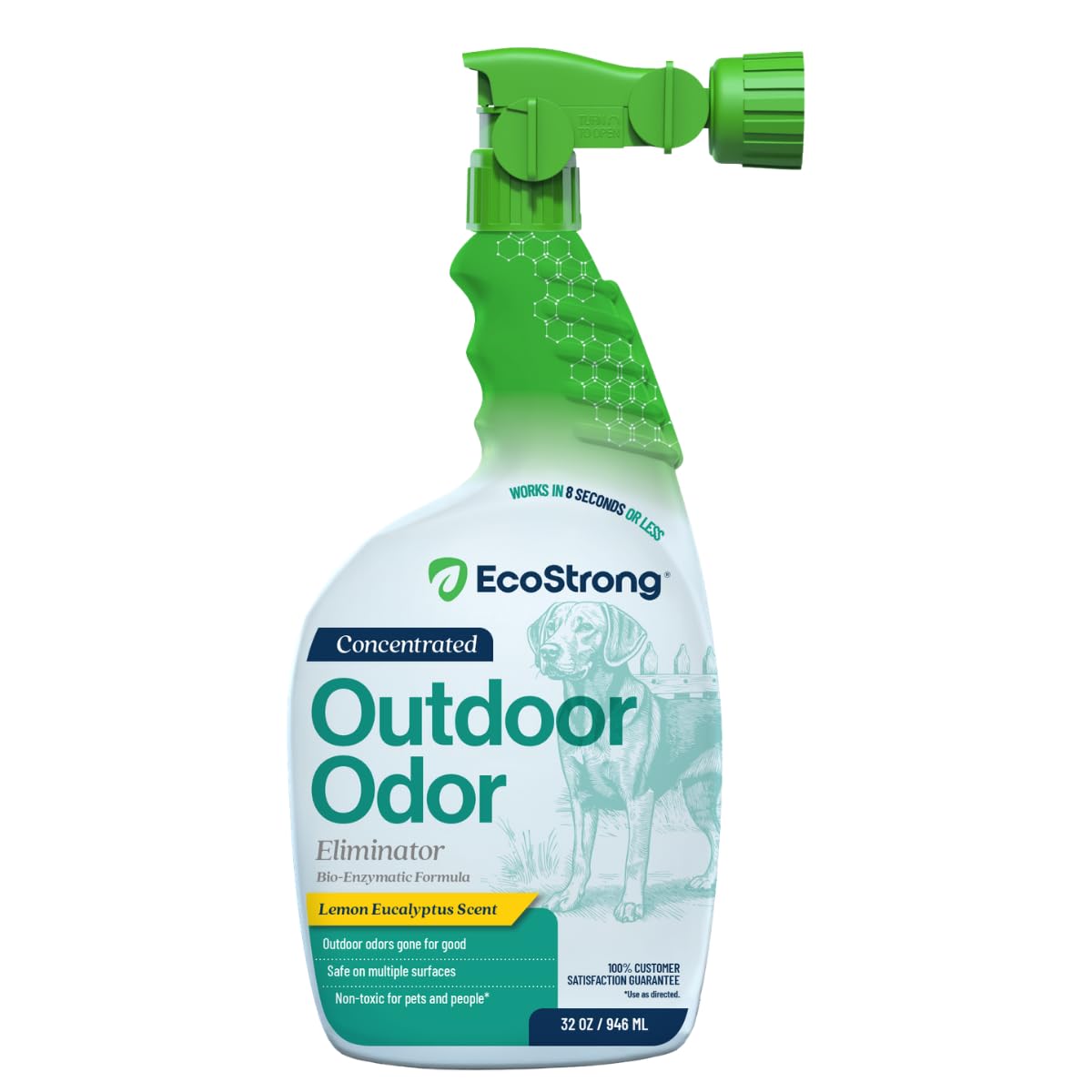 Eliminador de Olores para Exteriores — Limpiador Enzimático de Orina de Perro y Mascotas para Jardín, Patio, Césped Artificial, Kennel y Terraza