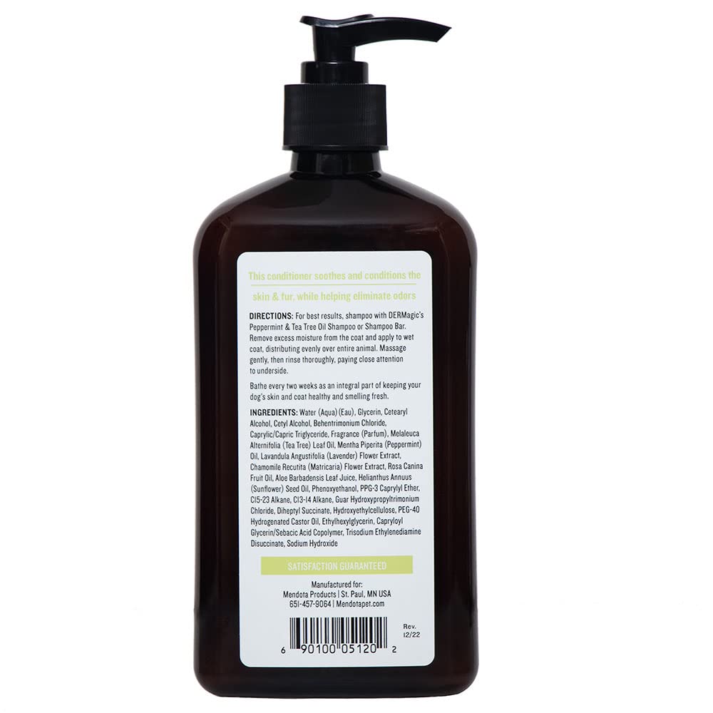 DERMagic Shampoo y Acondicionador de Menta y Árbol de Té — Fórmula Calmante y Reconstituyente para Perros 18 fl. oz.