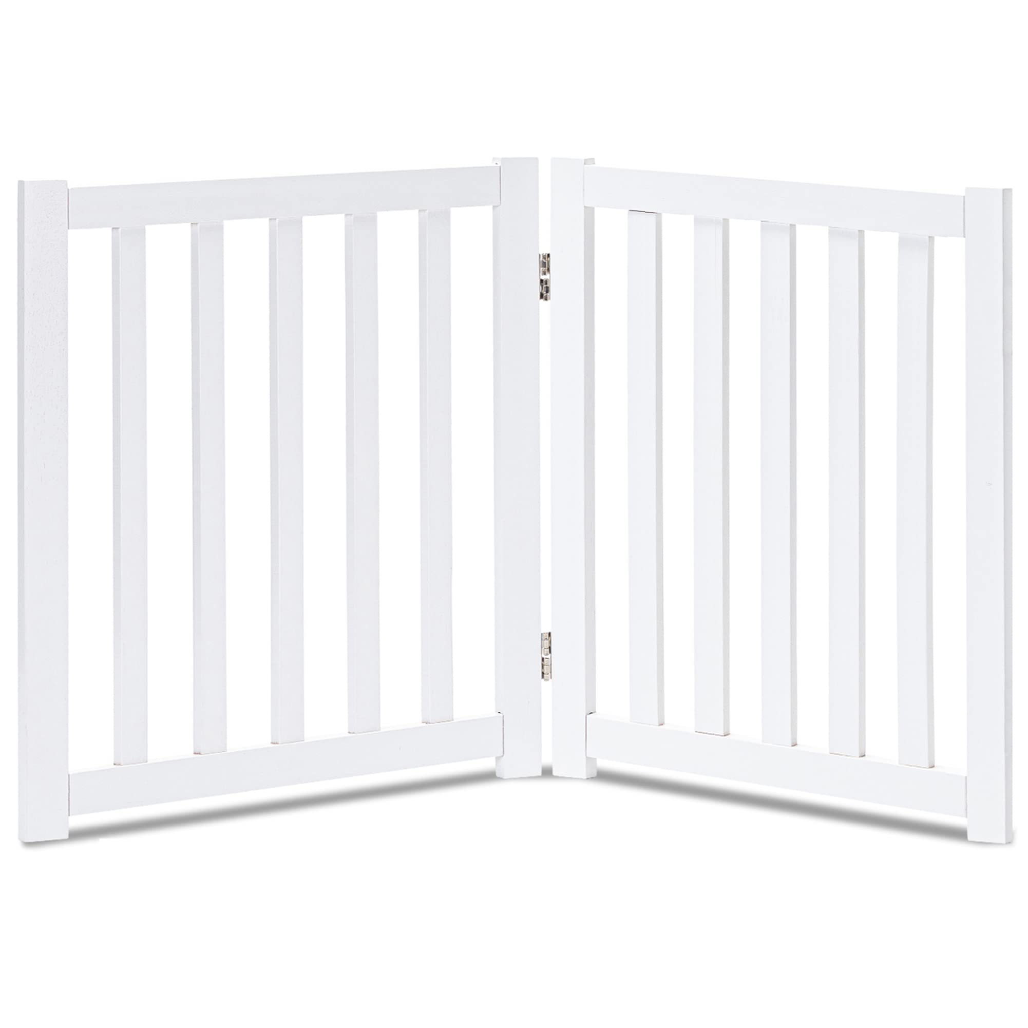 LZRS — Reja de Madera de Roble Plegable Independiente para Mascotas, Puerta de Seguridad Interior para Perros