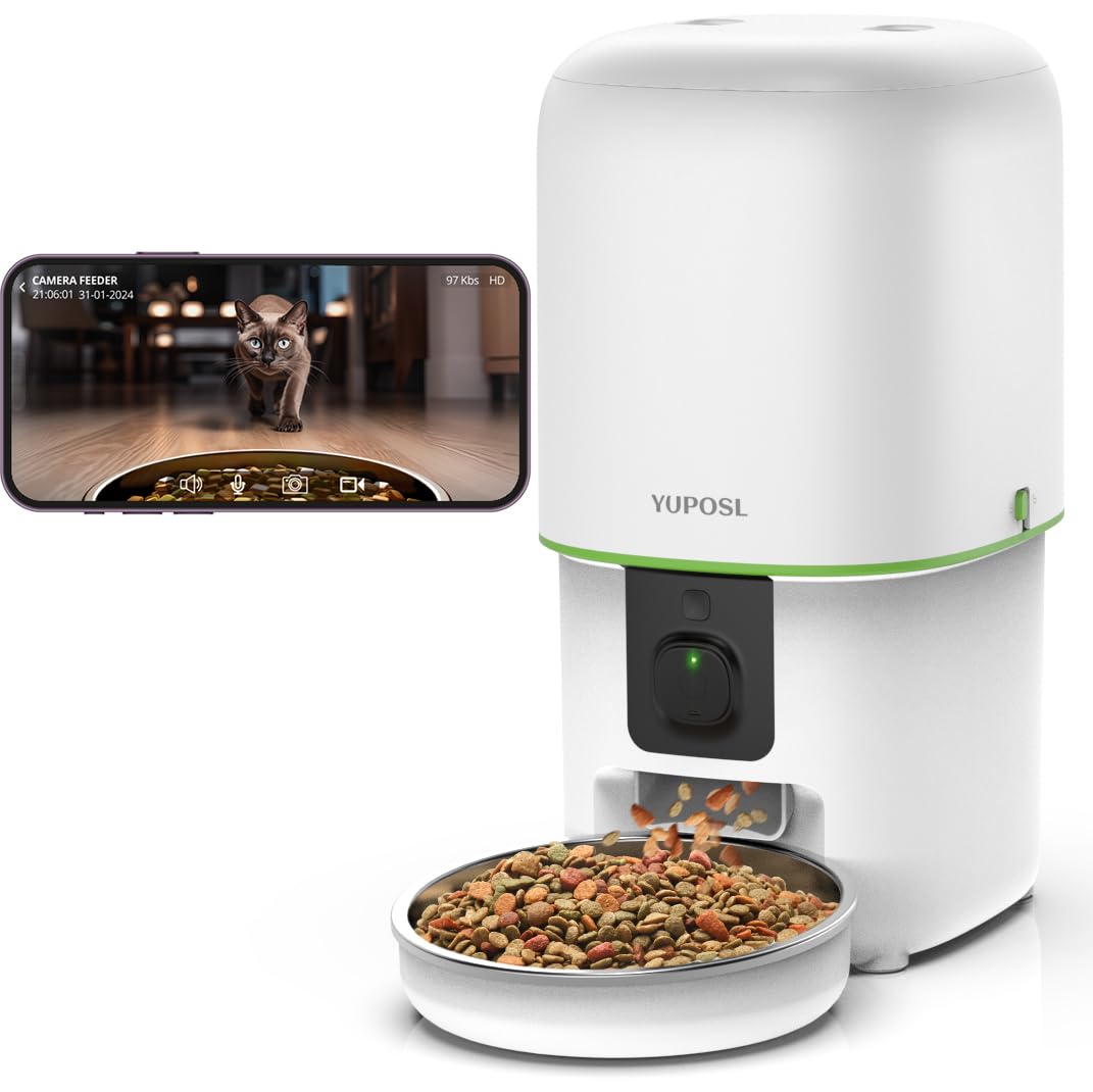 Yuposl — Comedero Automático Programable para Gatos y Perros con Control de Porciones y Batería de 180 Días