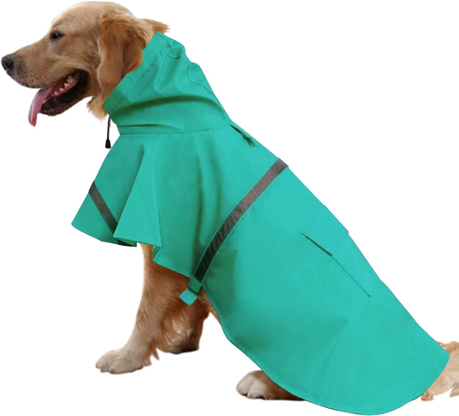 Mikayoo — Impermeable con Capucha y Tira Reflectante para Perro, Ligero y Ajustable