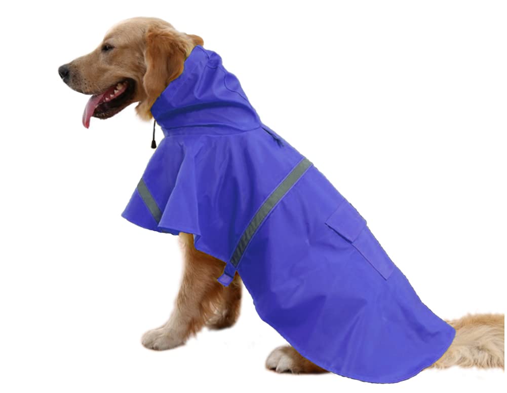 Mikayoo — Impermeable con Capucha y Tira Reflectante para Perro, Ligero y Ajustable