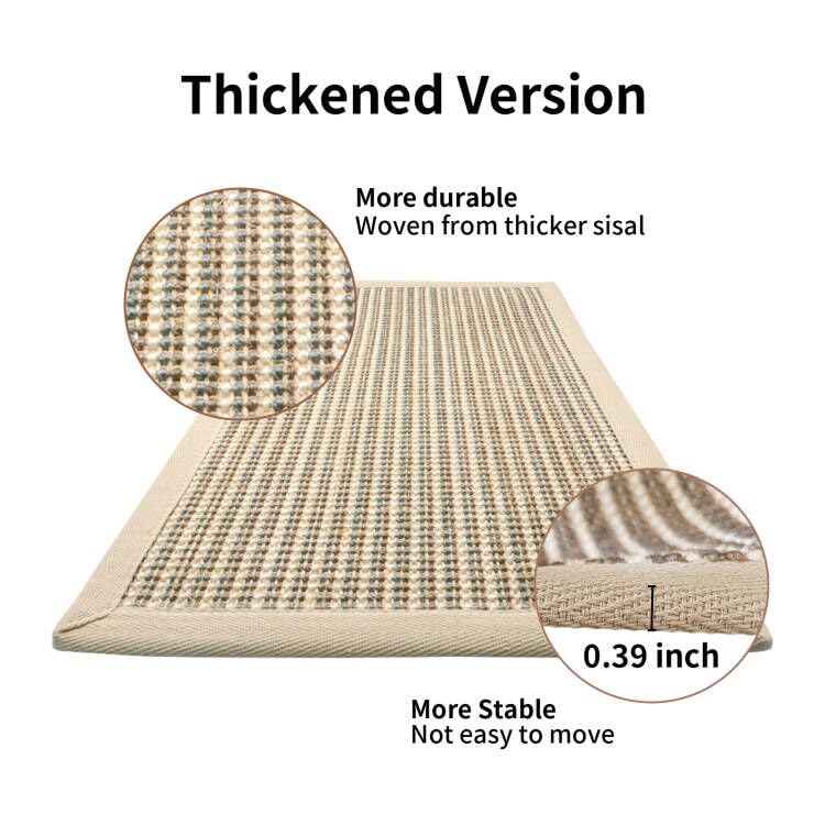 FUKUMARU — Tapete Rascador de Sisal Natural para Gato | Protege Tapetes y Sofás