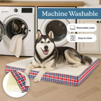 Petmaker — Cama Ortopédica con Memory Foam y Cubierta de Sherpa Lavable para Perro
