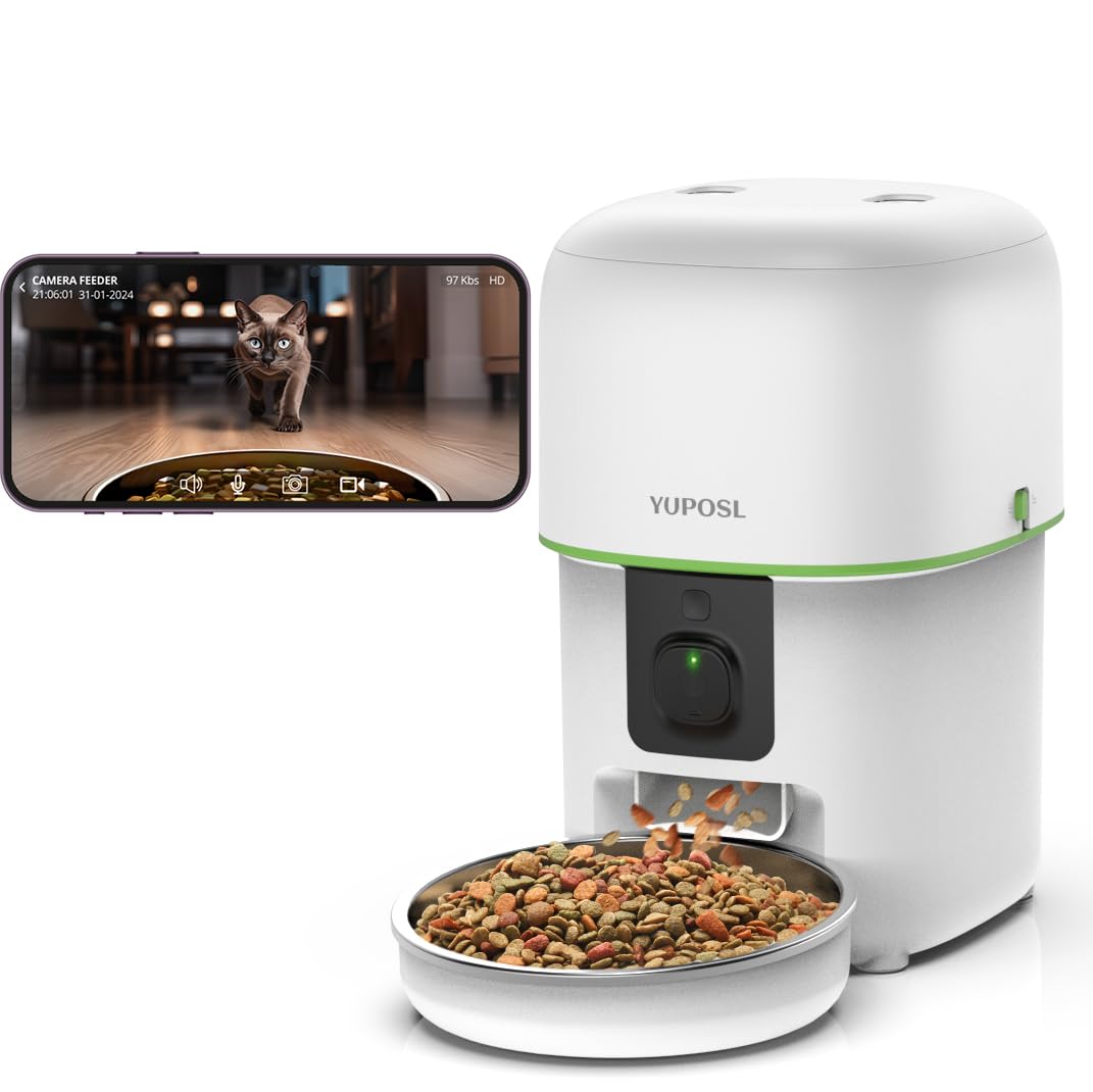 Yuposl — Comedero Automático Programable para Gatos y Perros con Control de Porciones y Batería de 180 Días