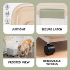 IRIS USA WeatherPro — Contenedor Hermético para Almacenamiento de Alimento con Ruedas para Perros, Gatos y Aves