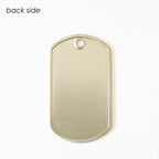 ONDEPOT Paquete de 100 Placas de Identificación en Acero Inoxidable — Listas para Grabar, Troquelar o Estampar — Estilo Militar, Superficie Pulida, Uso para Mascotas, ID Médico, Manualidades y Más (Sin Cadenas)
