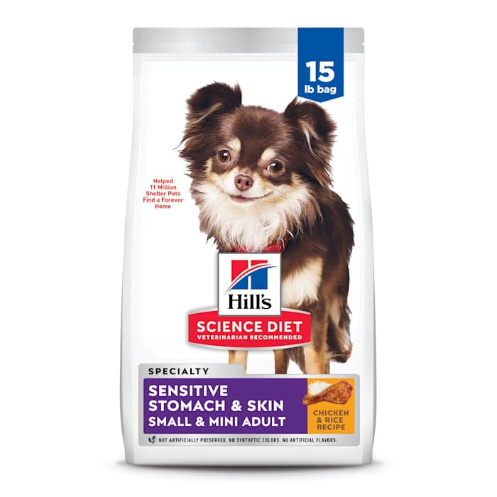 Hill's Science Diet Small & Mini — Croquetas para Perro Adulto con Estómago y Piel Sensibles