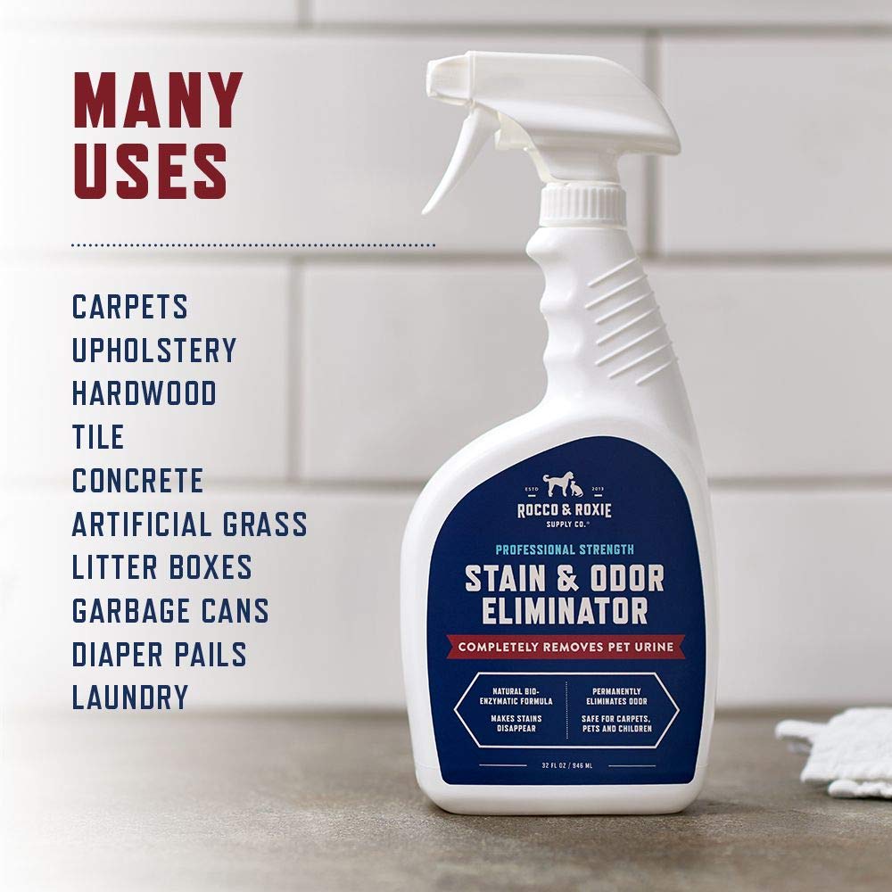 Rocco & Roxie Stain & Odor Eliminator — Eliminador Enzimático de Manchas y Olores para Perros y Gatos