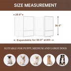 Corralito y Reja Divisoria de Metal para Perros — Puerta Abatible, Plegable y Autoportante para Interiores