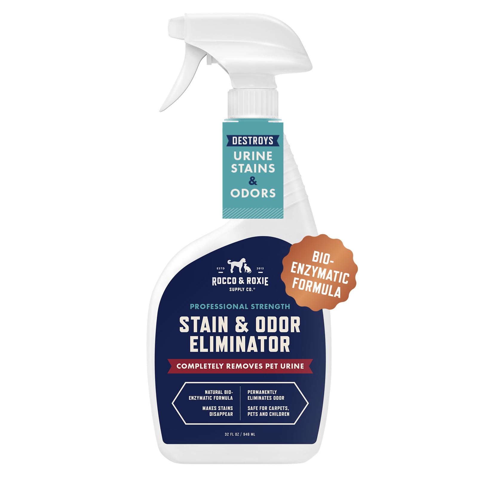 Rocco & Roxie Stain & Odor Eliminator — Eliminador Enzimático de Manchas y Olores para Perros y Gatos
