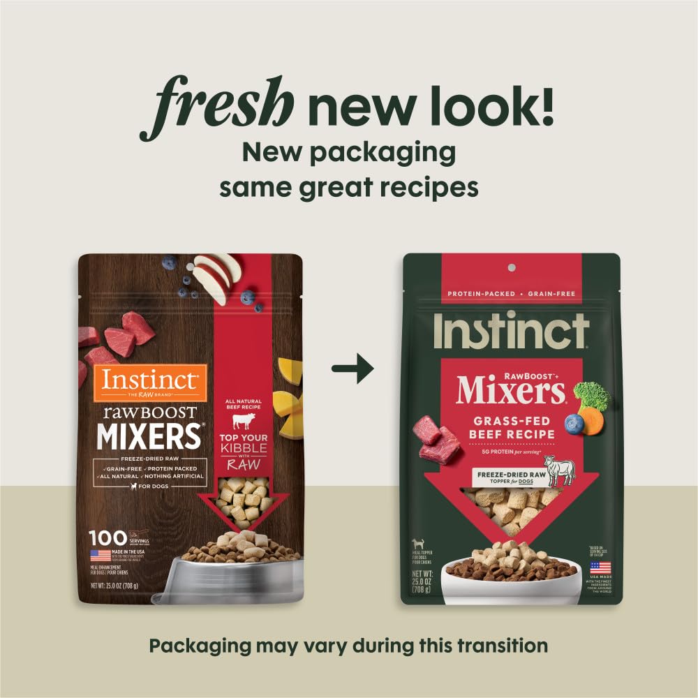 Instinct Raw Boost Mixers — Topper de Alimento Liofilizado Sin Granos para Perro