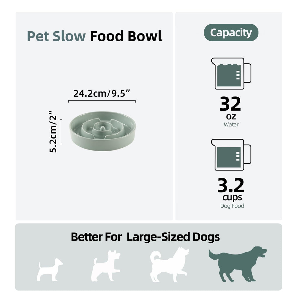 Havniva — Tazón Comedero Lento de Cerámica para Mascotas — Alimentación Pausada y Saludable para Perros y Gatos