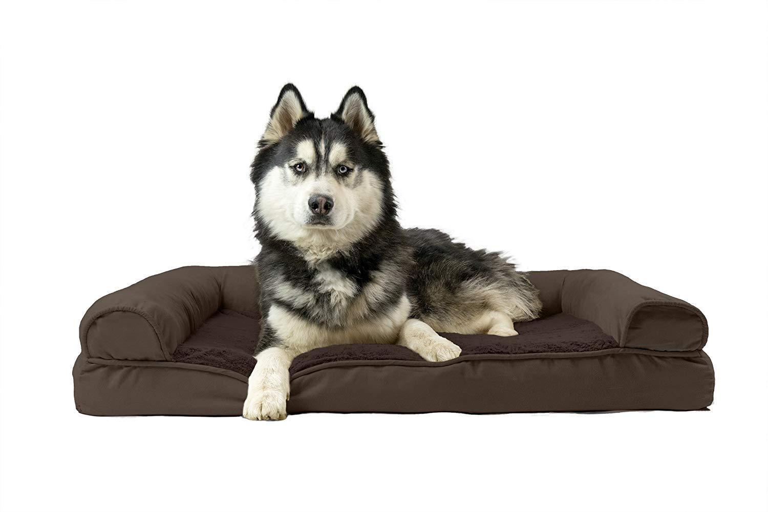 Furhaven Cooling Gel — Cama Ortopédica con Gel Refrescante, Bolsters Removibles y Cubierta Lavable para Perros Grandes