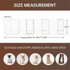 Corralito y Reja Divisoria de Metal para Perros — Puerta Abatible, Plegable y Autoportante para Interiores