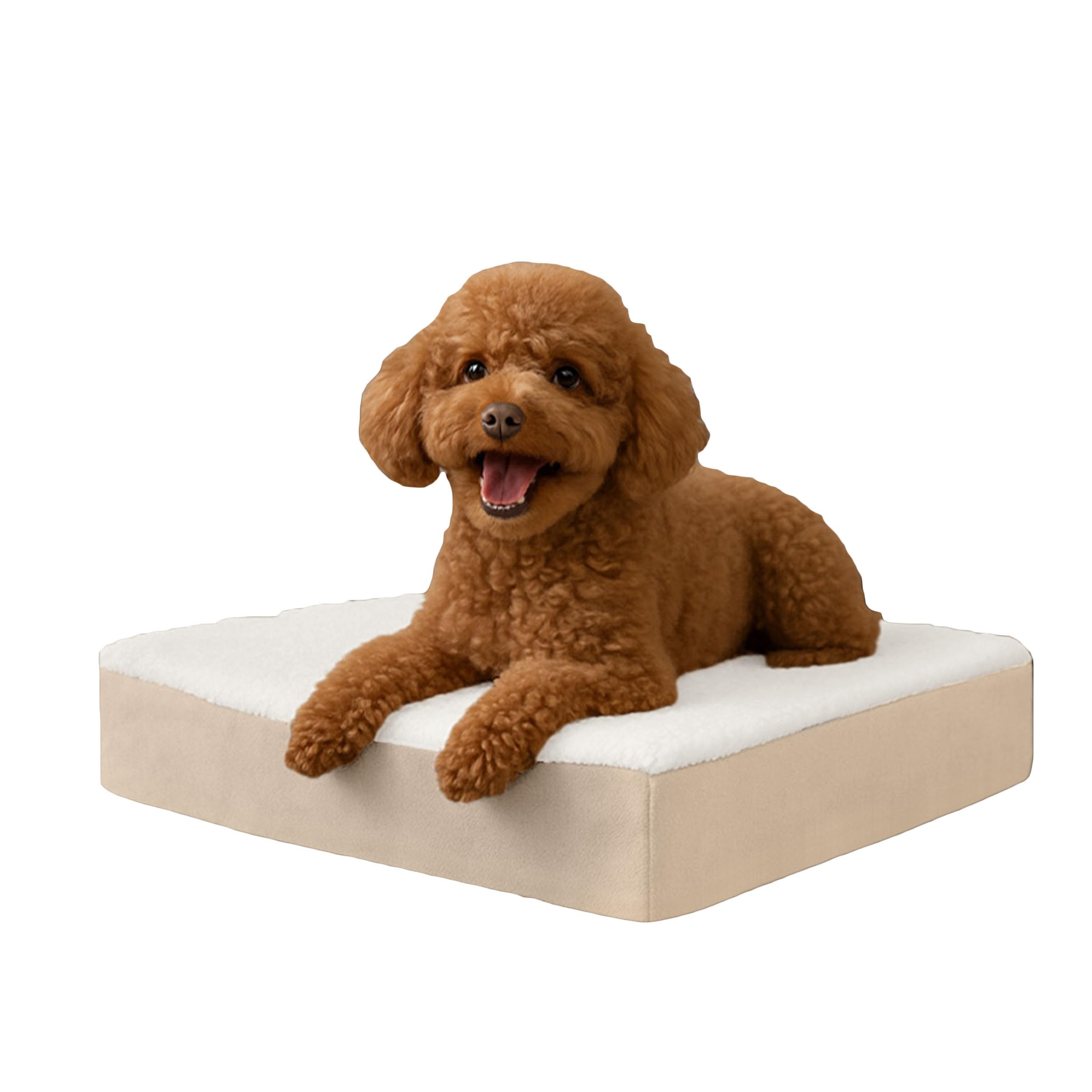 Petmaker — Cama Ortopédica con Memory Foam y Cubierta de Sherpa Lavable para Perro