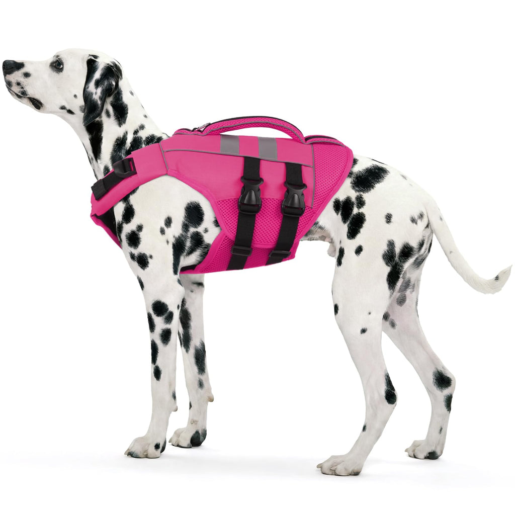 Kuoser — Chaleco Salvavidas Ajustable con Asa de Rescate y Reflectores para Perro