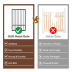 Corralito y Reja Divisoria de Metal para Perros — Puerta Abatible, Plegable y Autoportante para Interiores