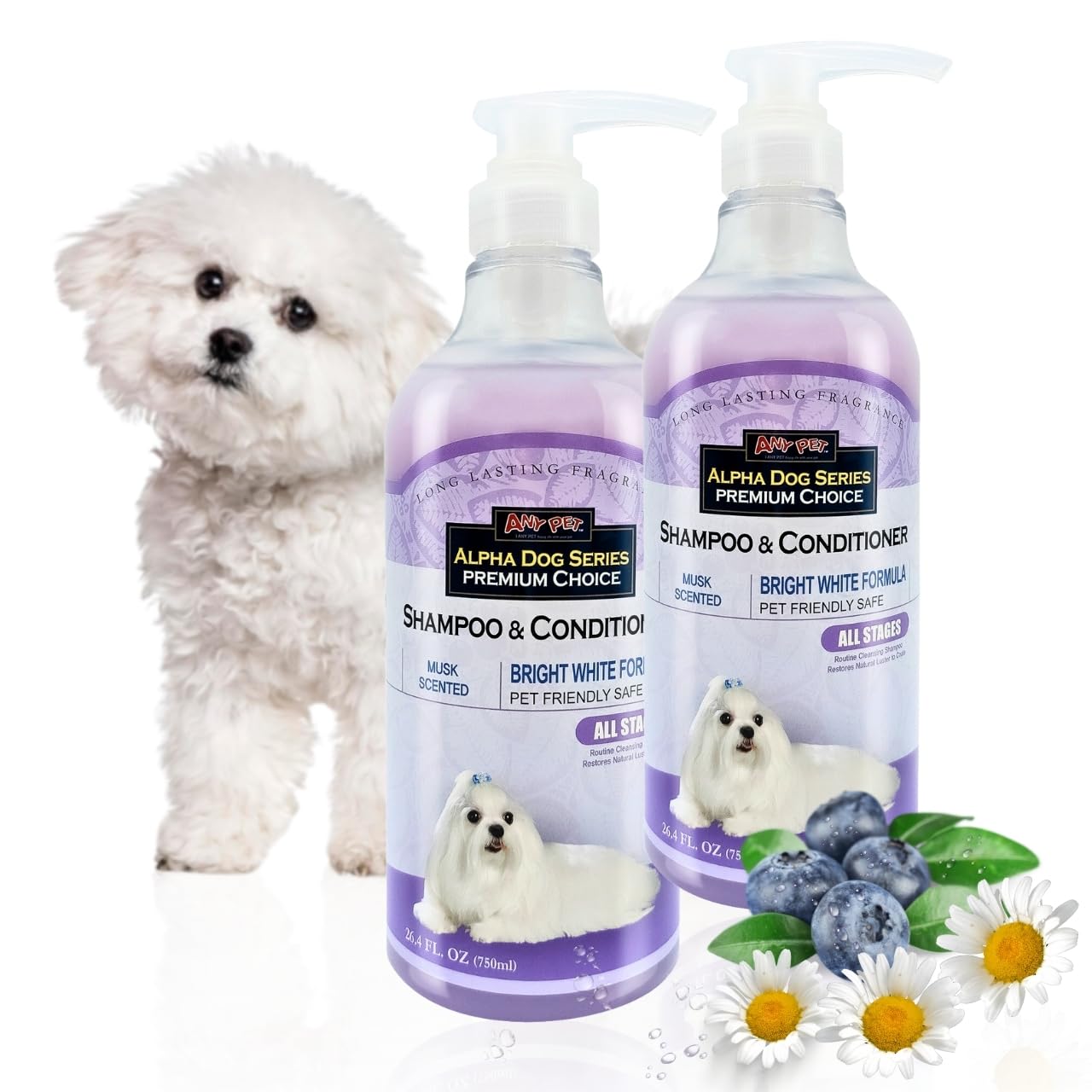 Alpha Dog Series — Shampoo y Acondicionador 2 en 1 con Aloe Vera para Perro, Fórmula Natural, pH Balanceado y Sin Lágrimas