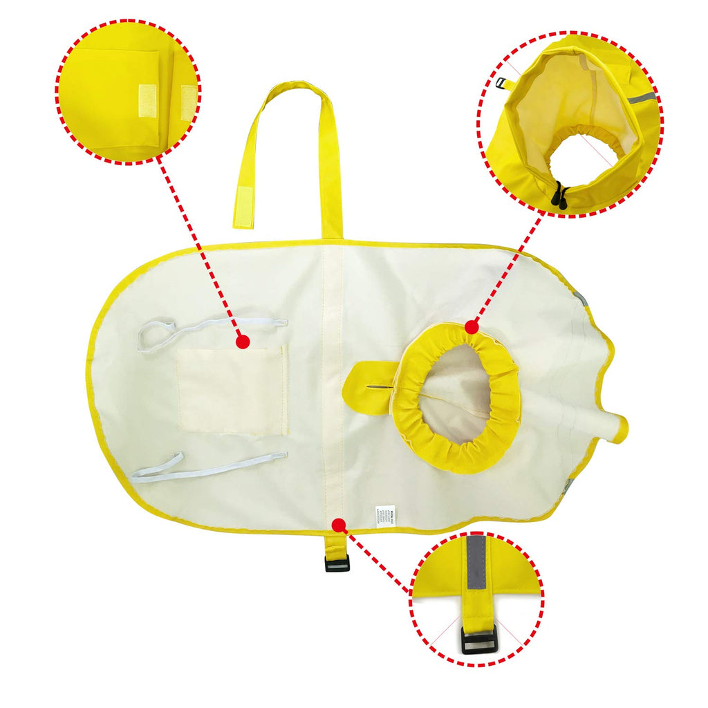 Mikayoo — Impermeable con Capucha y Tira Reflectante para Perro, Ligero y Ajustable