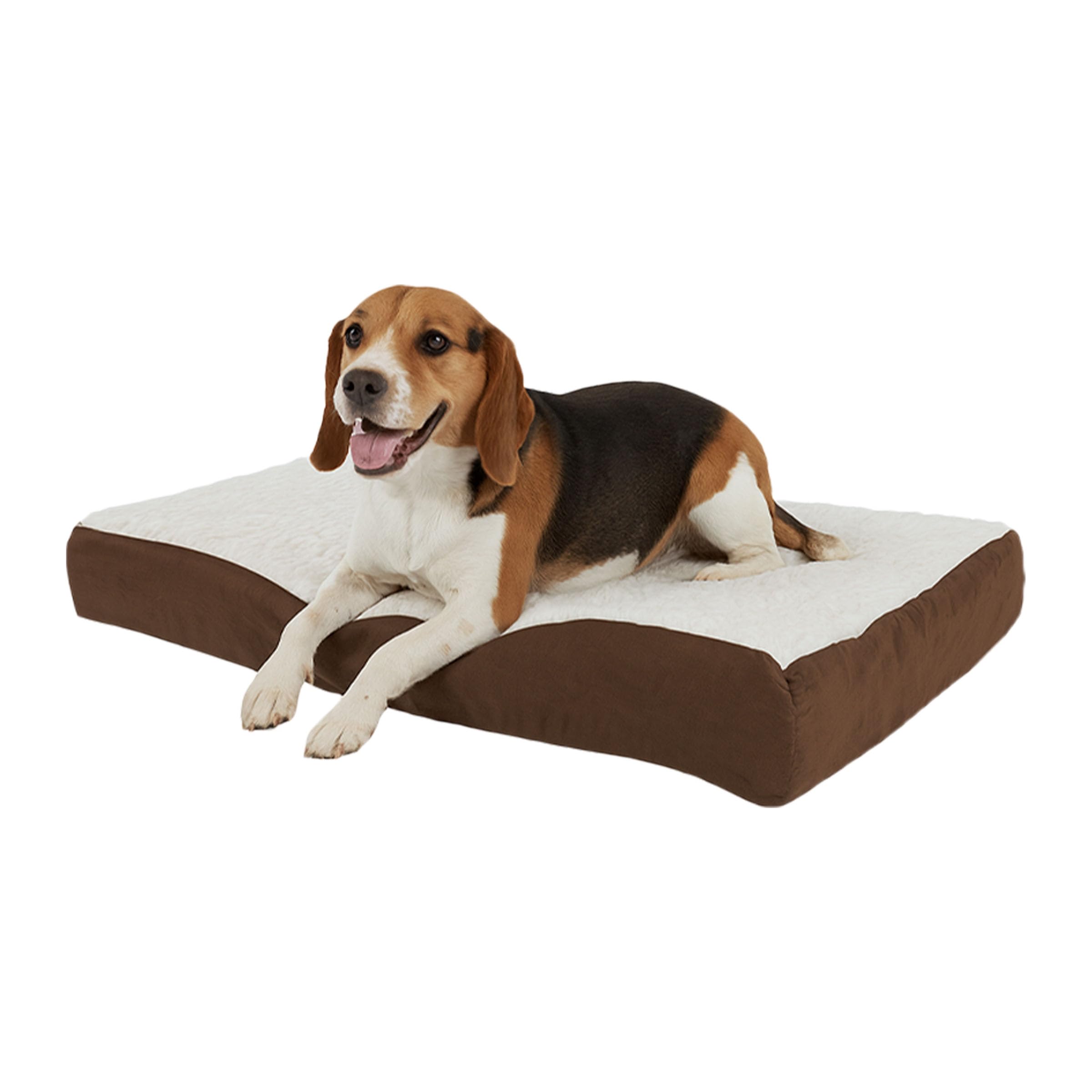 Petmaker — Cama Ortopédica con Memory Foam y Cubierta de Sherpa Lavable para Perro