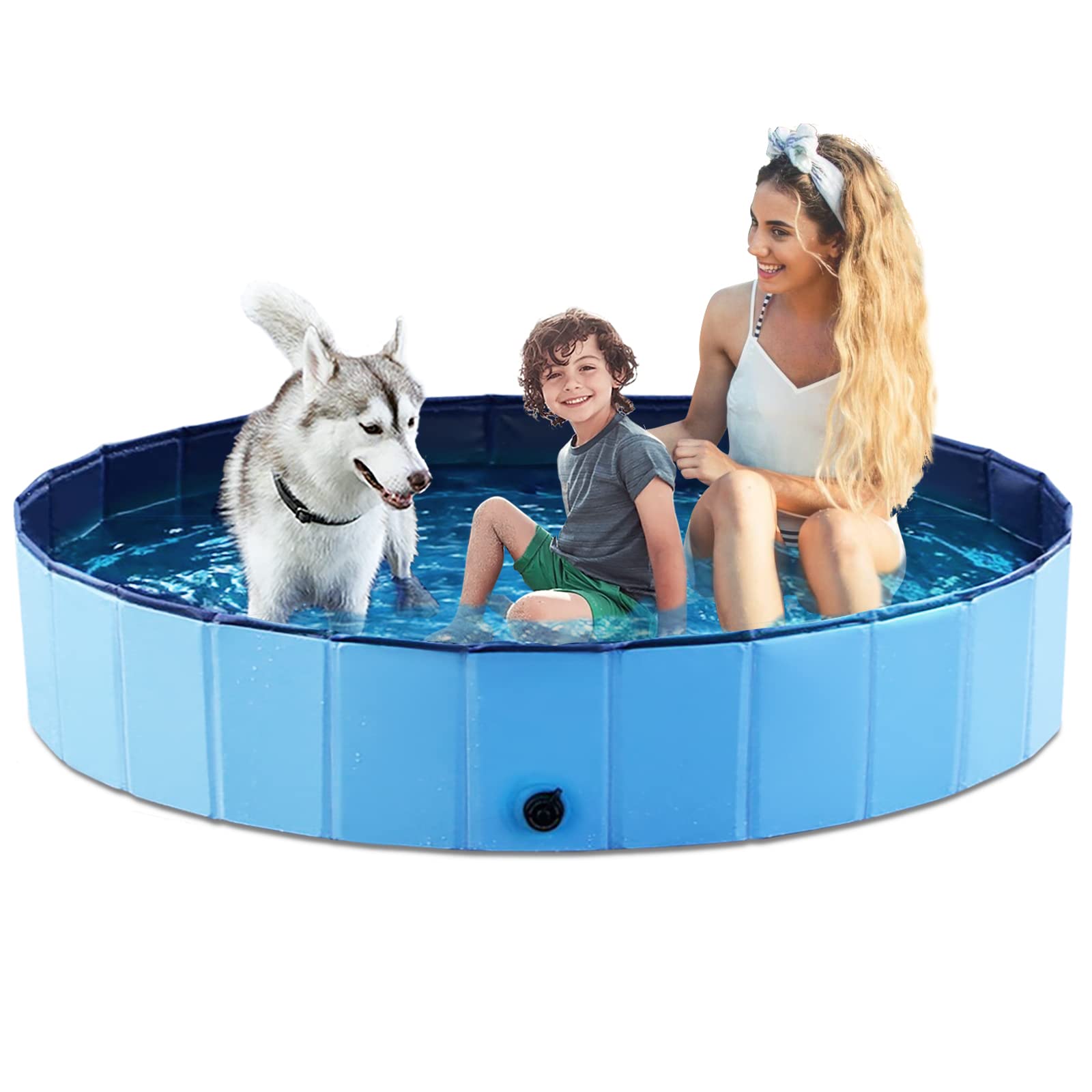 Jasonwell — Alberca Plegable y Portátil para Perros, Gatos y Niños | Tina de Baño Antiderrapante sin Inflado