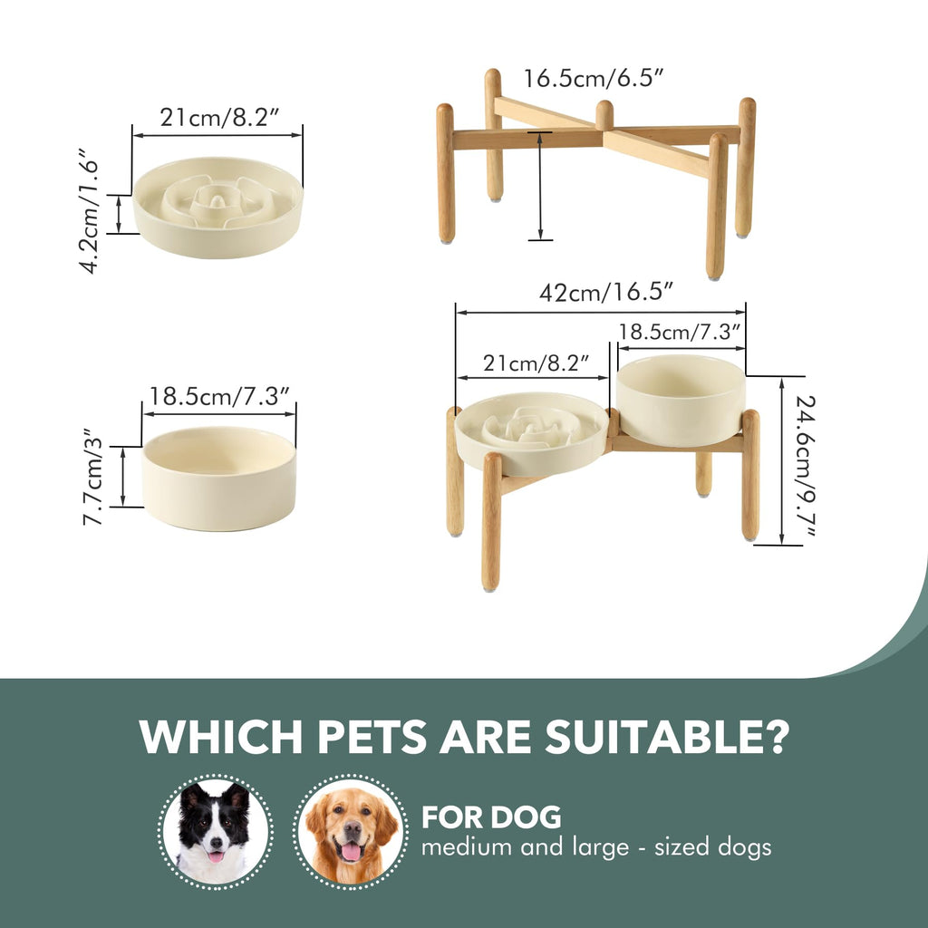 Havniva — Tazón Comedero Lento de Cerámica para Mascotas — Alimentación Pausada y Saludable para Perros y Gatos