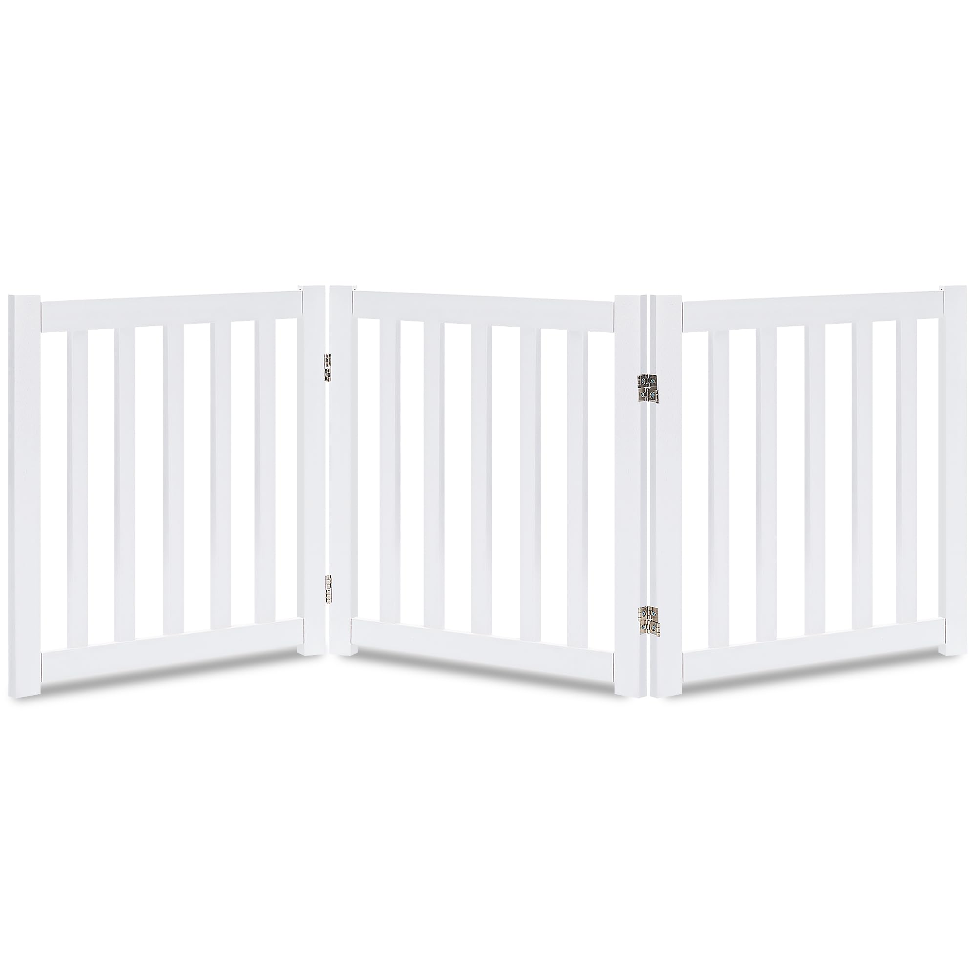 LZRS — Reja de Madera de Roble Plegable Independiente para Mascotas, Puerta de Seguridad Interior para Perros