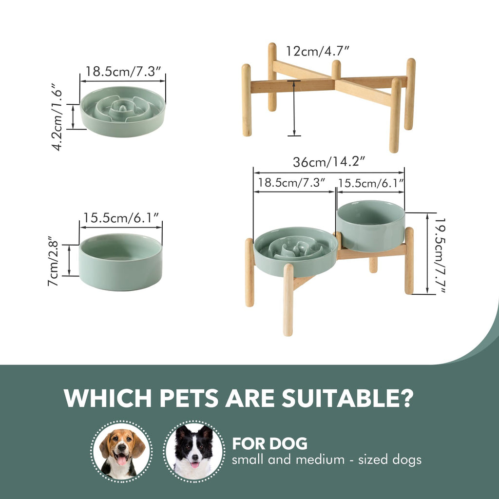 Havniva — Tazón Comedero Lento de Cerámica para Mascotas — Alimentación Pausada y Saludable para Perros y Gatos