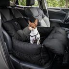 Jacko & Co — Asiento de Auto Premium para Perros Pequeños y Cachorros con Correa de Seguridad, Bolsillos de Almacenamiento y Funda Lavable a Máquina