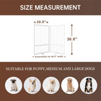 Corralito y Reja Divisoria de Metal para Perros — Puerta Abatible, Plegable y Autoportante para Interiores