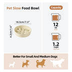 Havniva — Tazón Comedero Lento de Cerámica para Mascotas — Alimentación Pausada y Saludable para Perros y Gatos