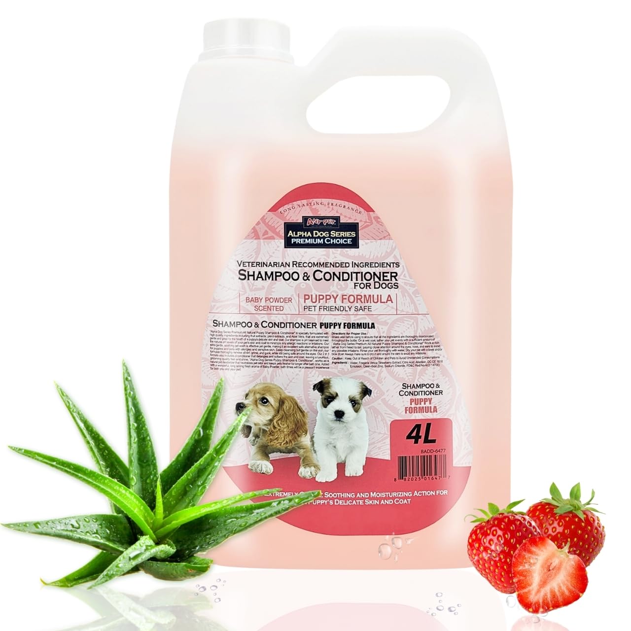 Alpha Dog Series — Shampoo y Acondicionador 2 en 1 con Aloe Vera para Perro, Fórmula Natural, pH Balanceado y Sin Lágrimas