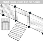 LANGXUN — Corral y Jaula Modular de Metal para Animales Pequeños, Conejos, Cobayos, Cachorros y Gatitos | Uso Interior y Exterior