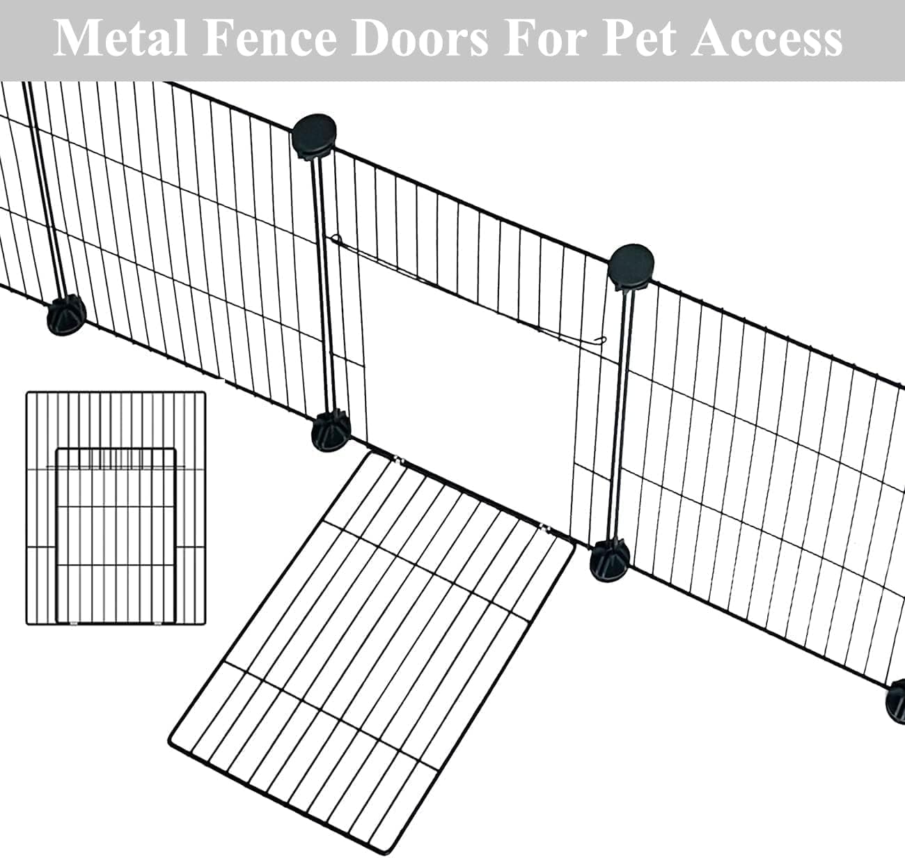 LANGXUN — Corral y Jaula Modular de Metal para Animales Pequeños, Conejos, Cobayos, Cachorros y Gatitos | Uso Interior y Exterior