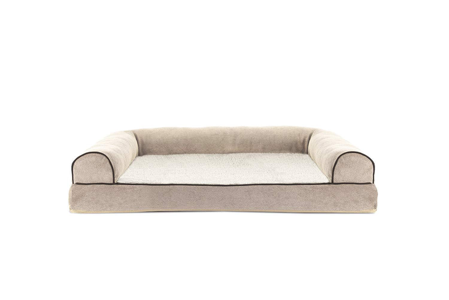 Furhaven Cooling Gel — Cama Ortopédica con Gel Refrescante, Bolsters Removibles y Cubierta Lavable para Perros Grandes