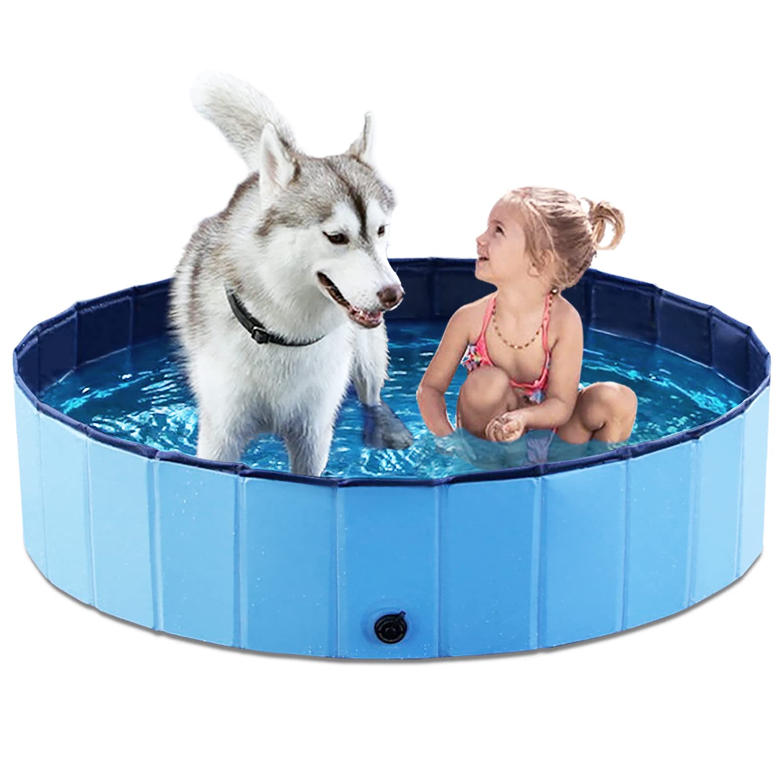 Jasonwell — Alberca Plegable y Portátil para Perros, Gatos y Niños | Tina de Baño Antiderrapante sin Inflado