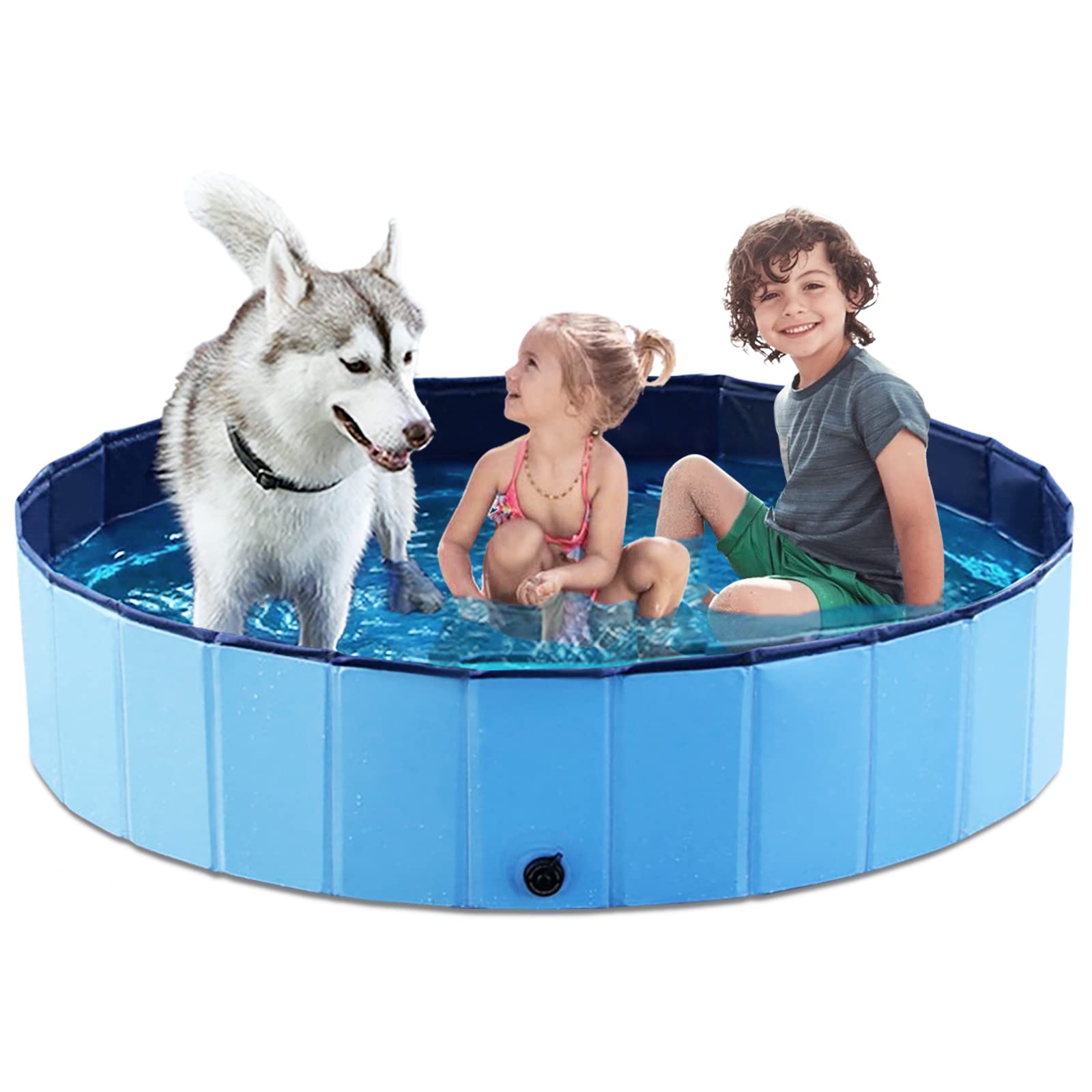 Jasonwell — Alberca Plegable y Portátil para Perros, Gatos y Niños | Tina de Baño Antiderrapante sin Inflado